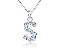 Necklace Silver S Shape SSLPE-S